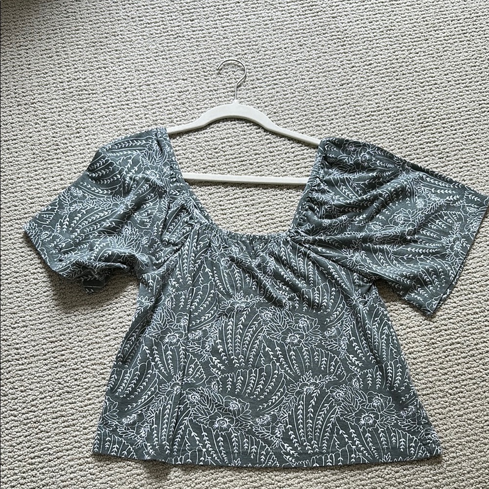 Floral Green Women's Top